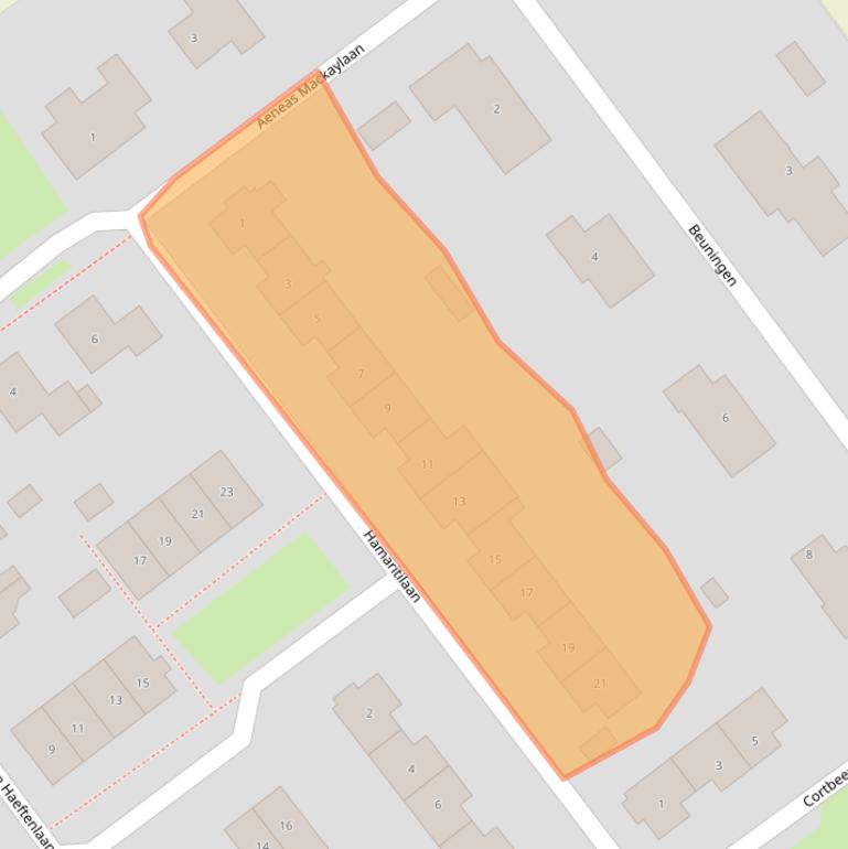 Kaart van postcodegebied 4061BT.