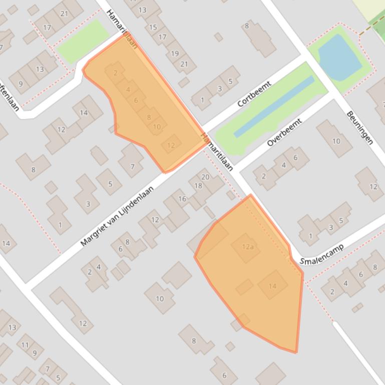 Kaart van postcodegebied 4061BV.