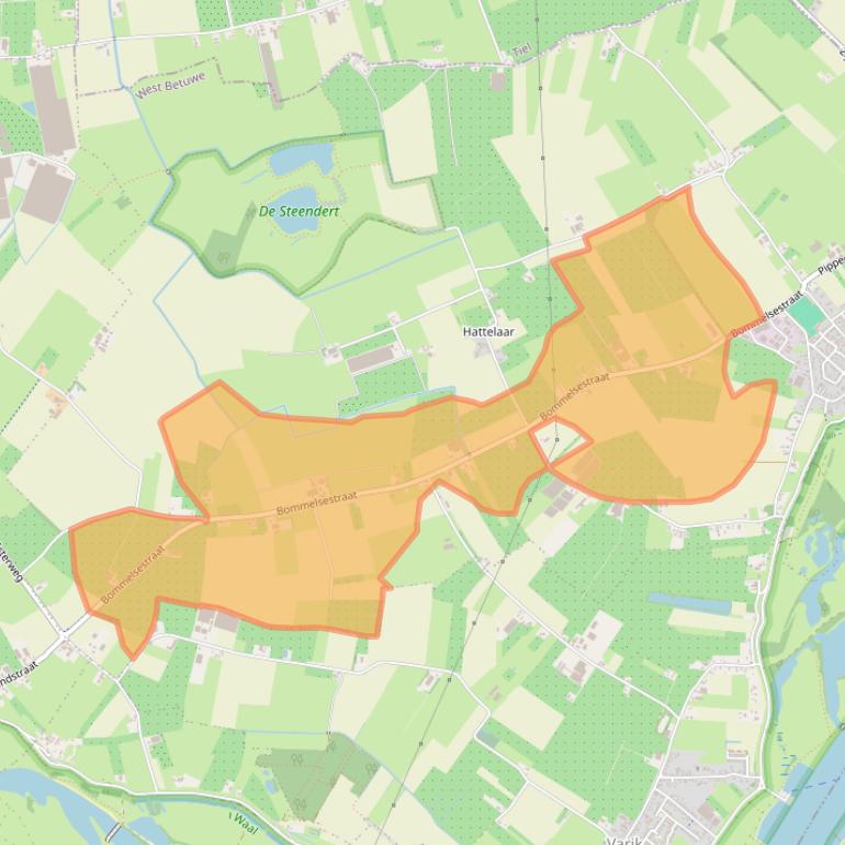 Kaart van postcodegebied 4061RG.