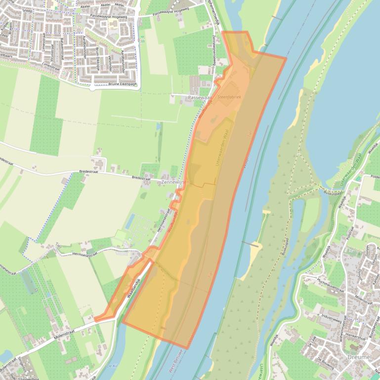 Kaart van postcodegebied 4062PR.