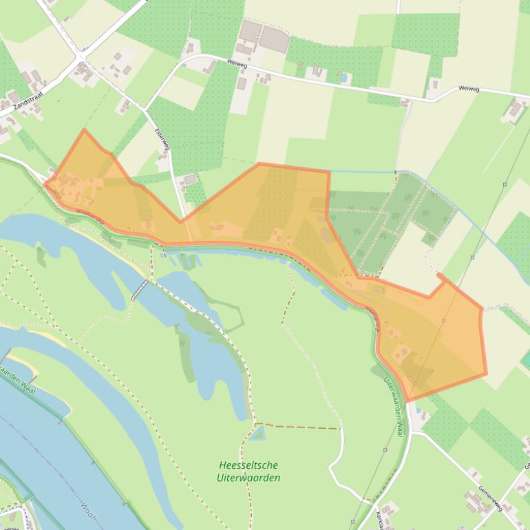 Kaart van postcodegebied 4063CD.