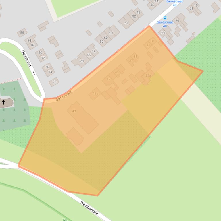 Kaart van postcodegebied 4063CP.