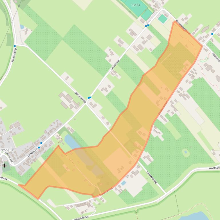 Kaart van postcodegebied 4063CZ.