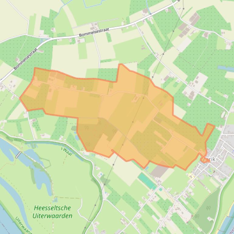 Kaart van postcodegebied 4064CJ.