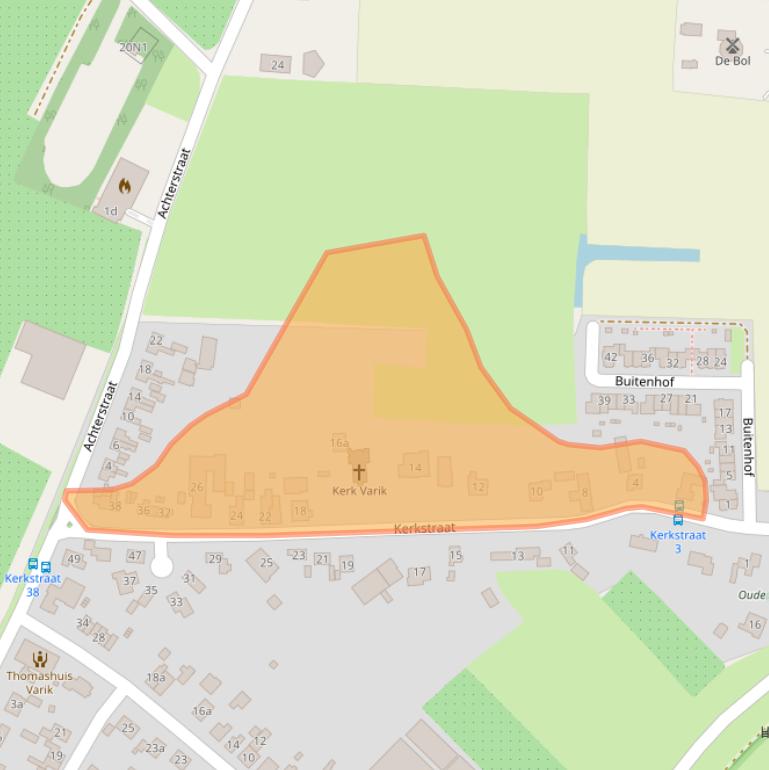 Kaart van postcodegebied 4064EB.