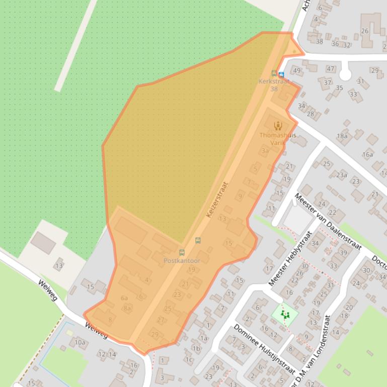 Kaart van postcodegebied 4064ED.