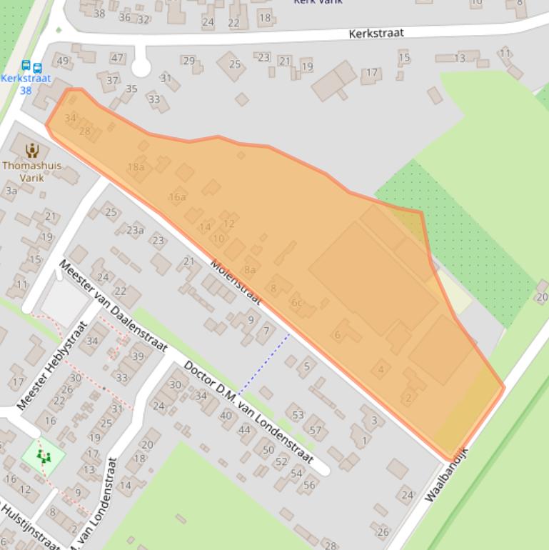 Kaart van postcodegebied 4064EG.