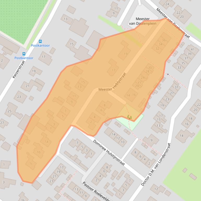 Kaart van postcodegebied 4064ES.