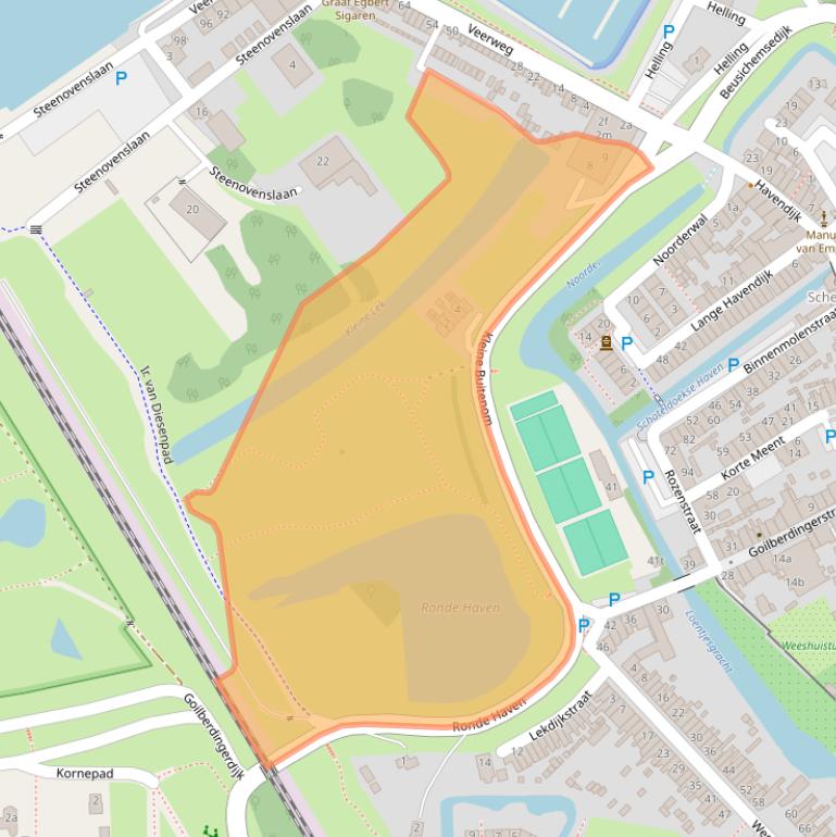 Kaart van postcodegebied 4101AP.