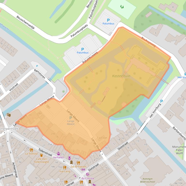 Kaart van postcodegebied 4101BG.