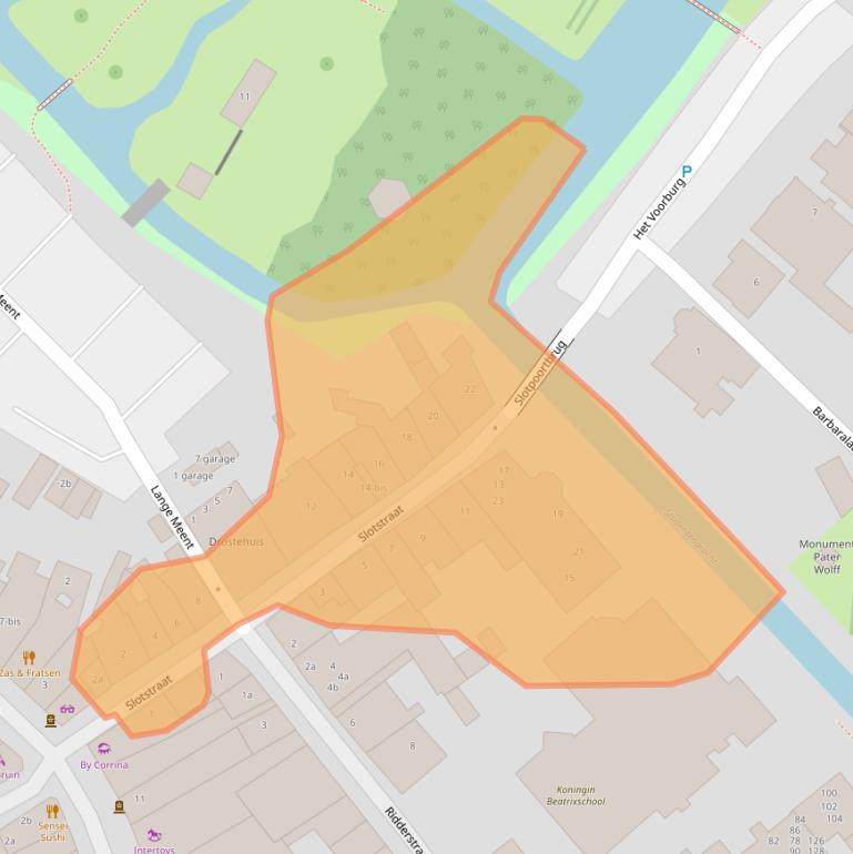 Kaart van postcodegebied 4101BH.