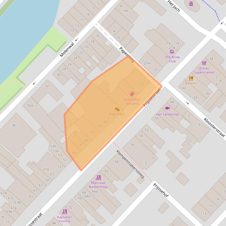 Kaart van postcodegebied 4101CN.