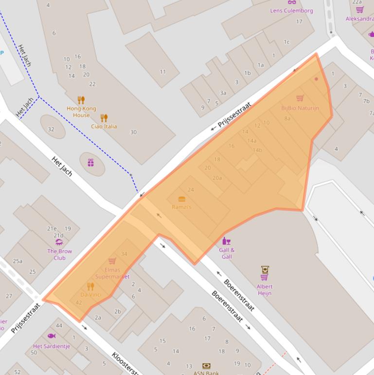 Kaart van postcodegebied 4101CR.