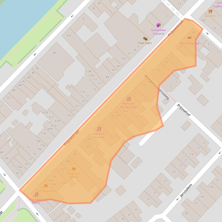 Kaart van postcodegebied 4101CS.