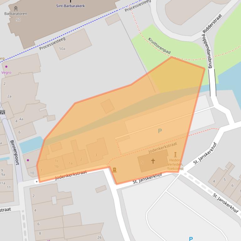 Kaart van postcodegebied 4101CW.