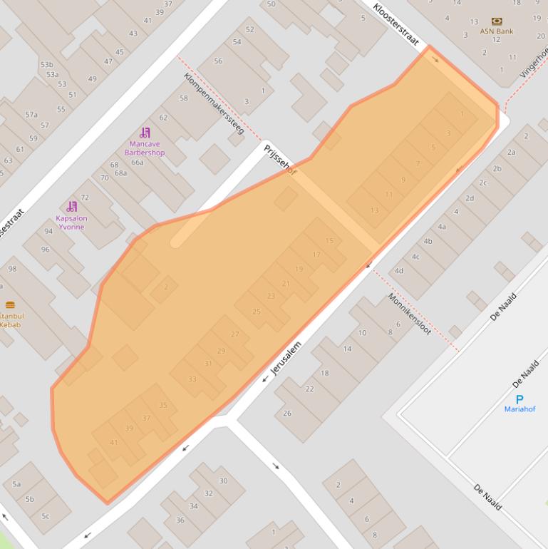 Kaart van postcodegebied 4101DC.