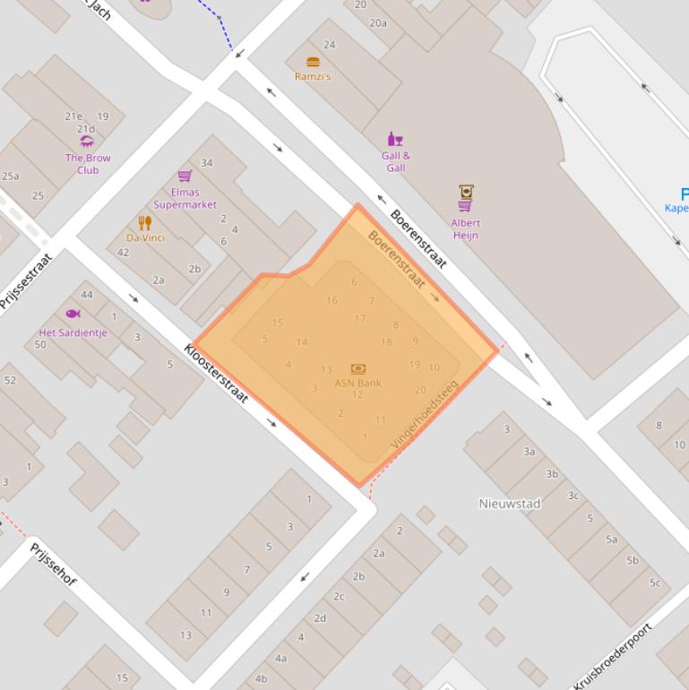 Kaart van postcodegebied 4101DH.