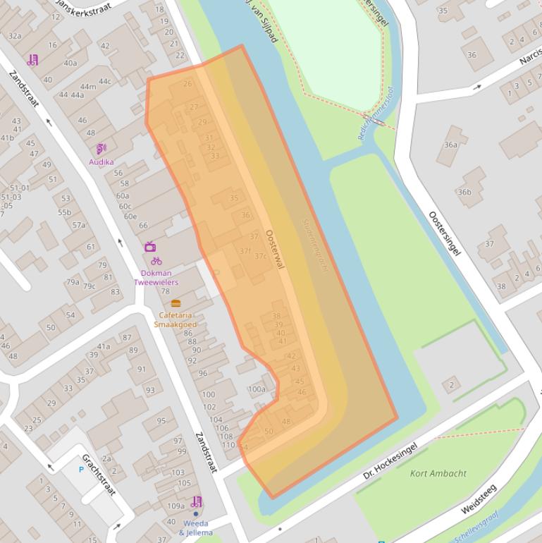 Kaart van postcodegebied 4101EB.
