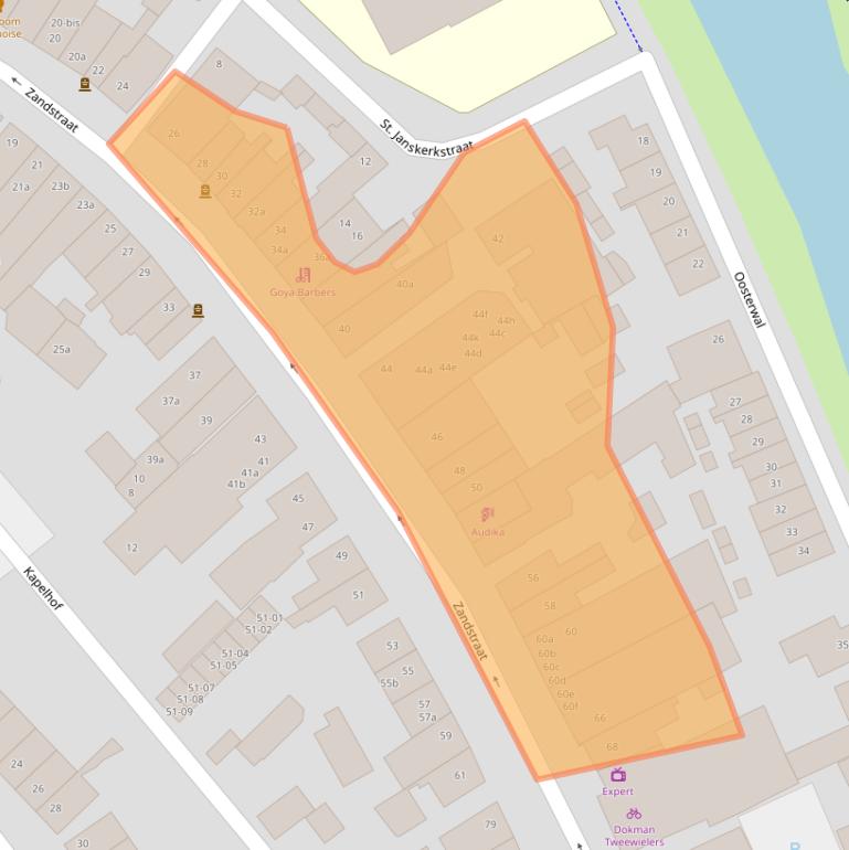 Kaart van postcodegebied 4101EH.