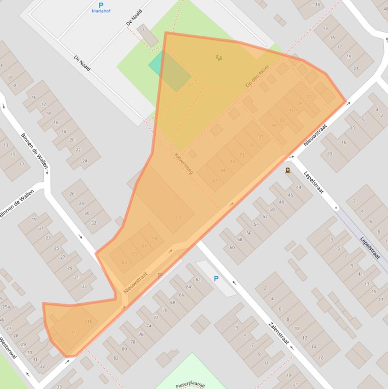 Kaart van postcodegebied 4101EN.