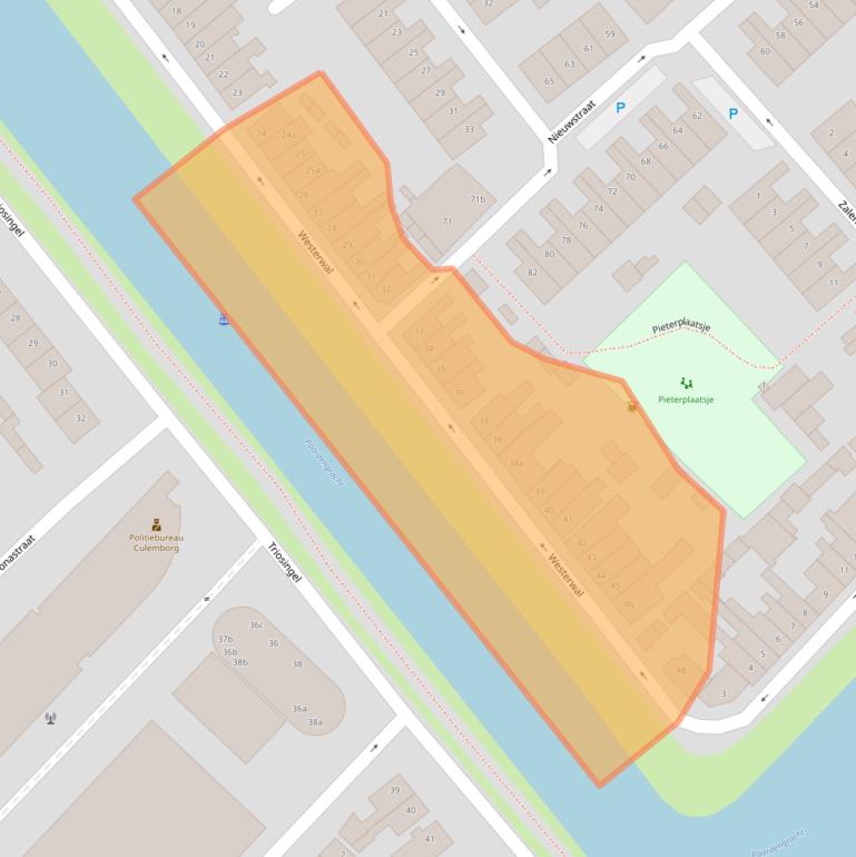 Kaart van postcodegebied 4101ET.