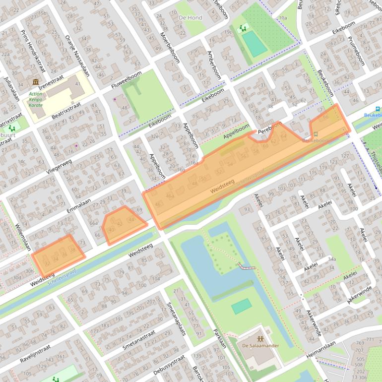 Kaart van postcodegebied 4101GB.