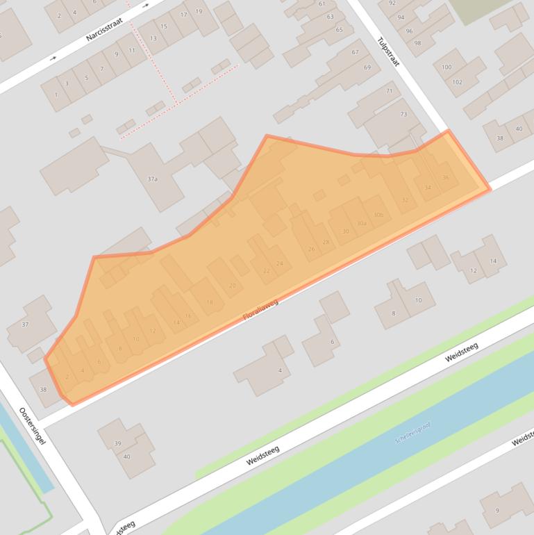 Kaart van postcodegebied 4101GC.