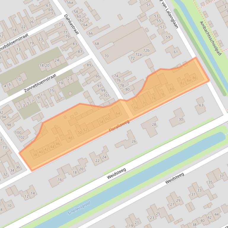 Kaart van postcodegebied 4101GD.