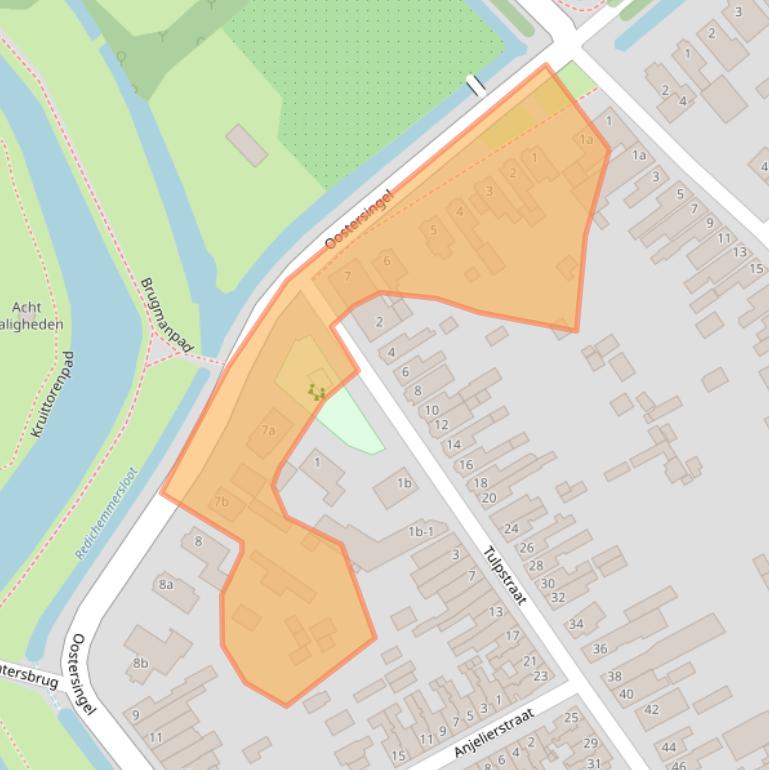 Kaart van postcodegebied 4101GE.