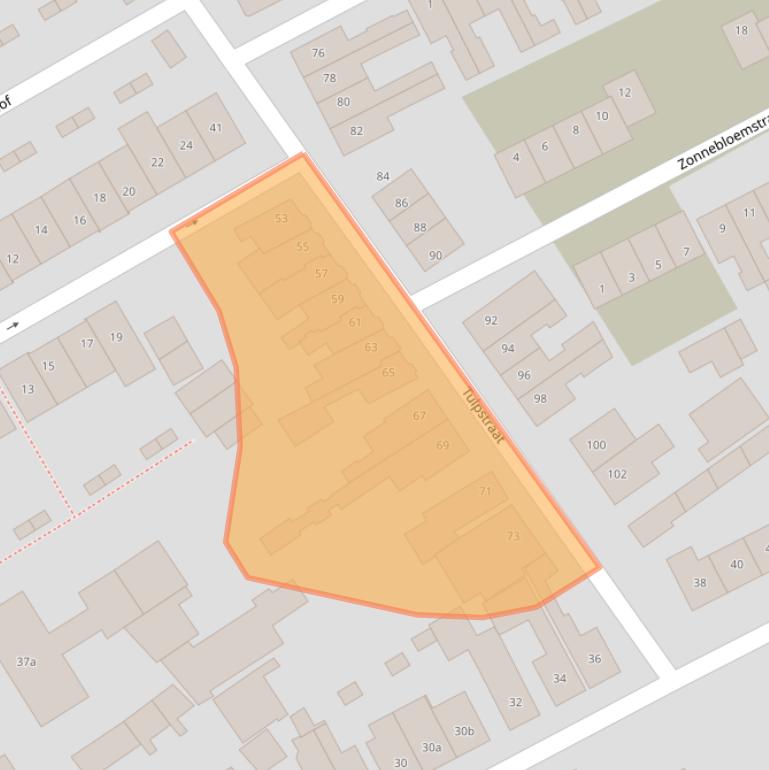 Kaart van postcodegebied 4101GK.