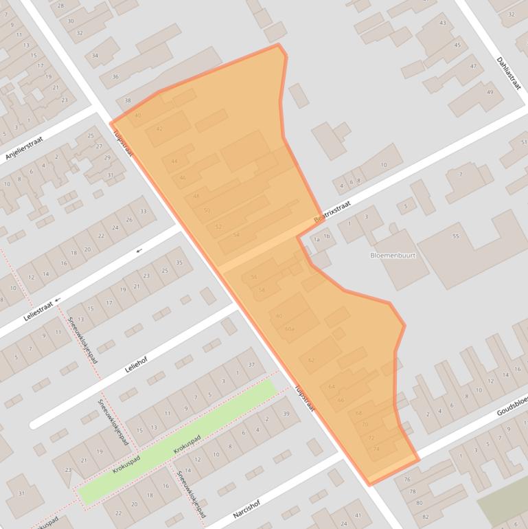 Kaart van postcodegebied 4101GM.