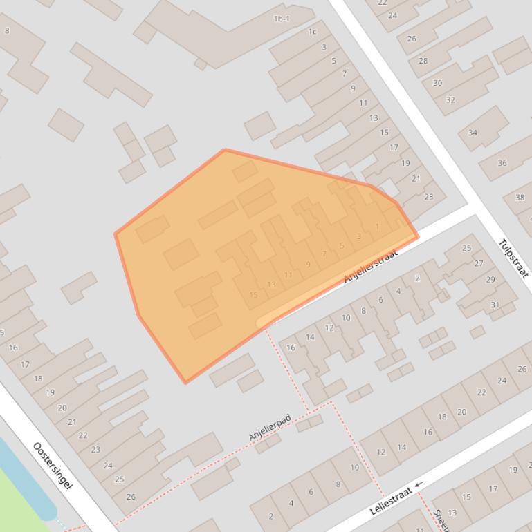 Kaart van postcodegebied 4101GP.