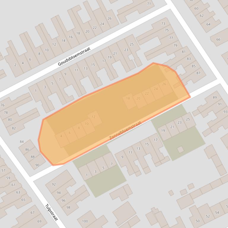 Kaart van postcodegebied 4101GW.