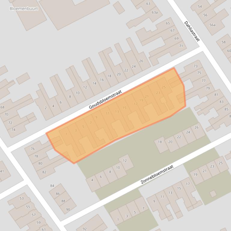 Kaart van postcodegebied 4101GX.