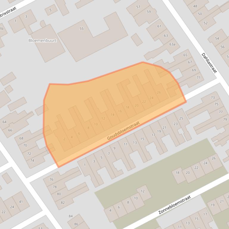 Kaart van postcodegebied 4101GZ.