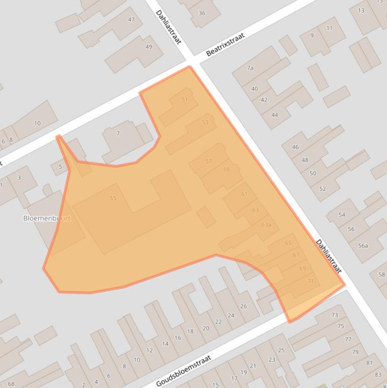 Kaart van postcodegebied 4101HB.