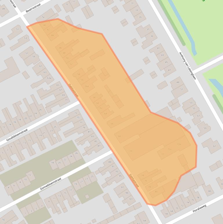 Kaart van postcodegebied 4101HE.