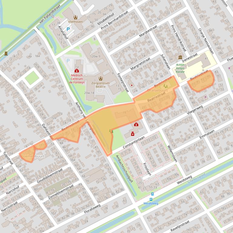 Kaart van postcodegebied 4101HJ.