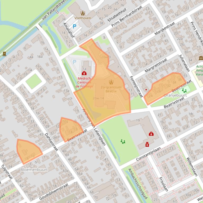 Kaart van postcodegebied 4101HK.