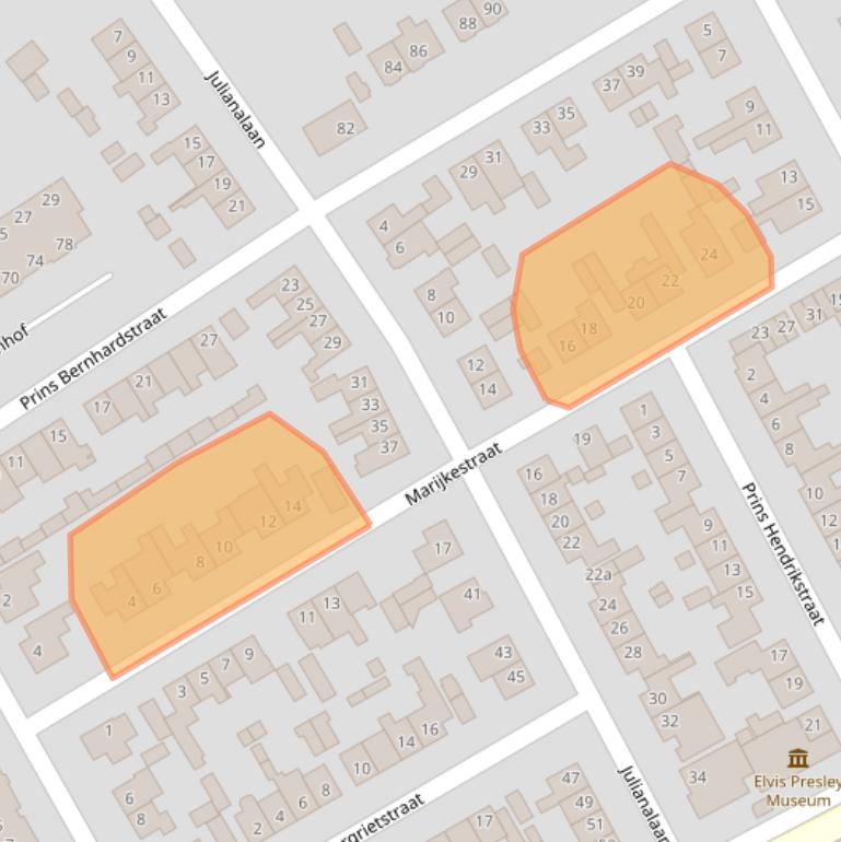 Kaart van postcodegebied 4101JG.