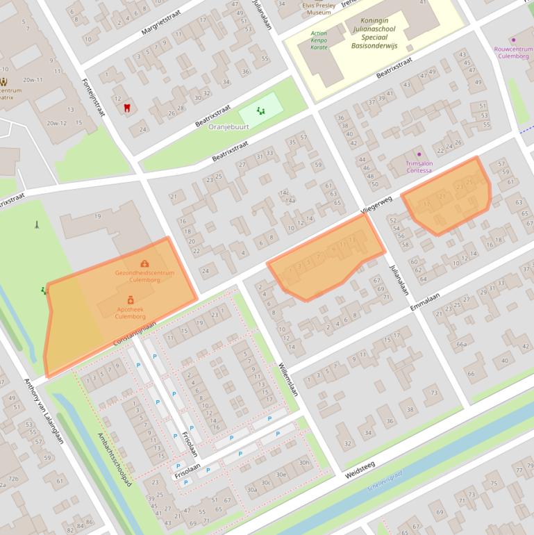 Kaart van postcodegebied 4101JK.