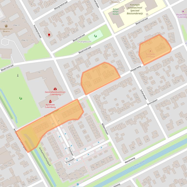 Kaart van postcodegebied 4101JL.