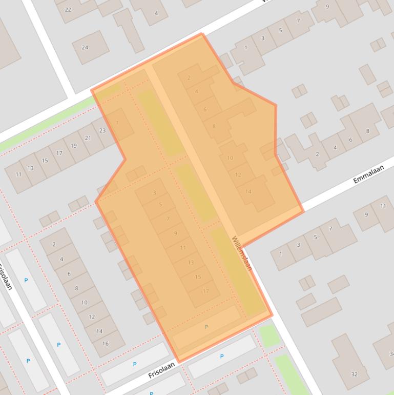 Kaart van postcodegebied 4101JM.