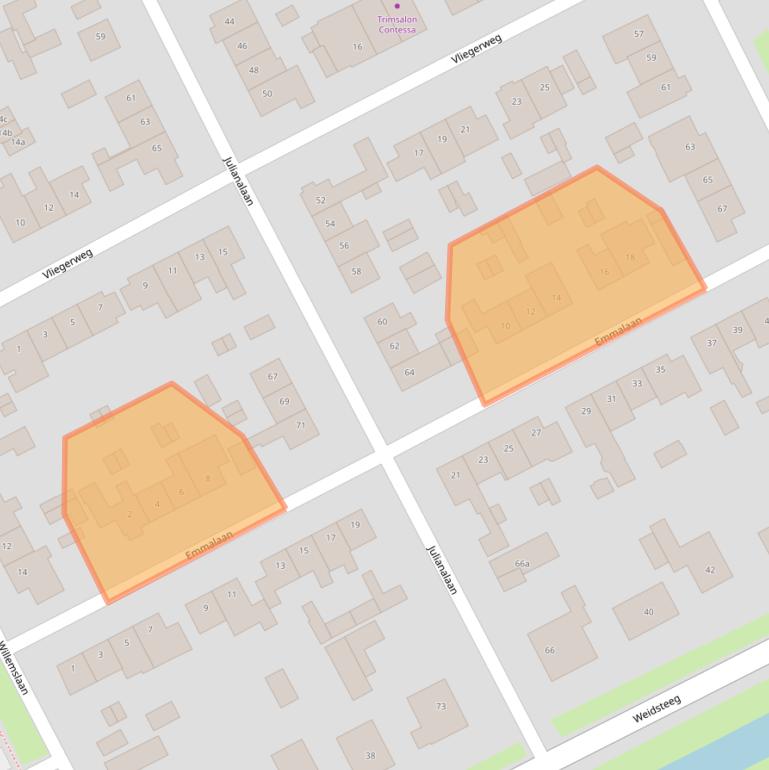 Kaart van postcodegebied 4101JP.