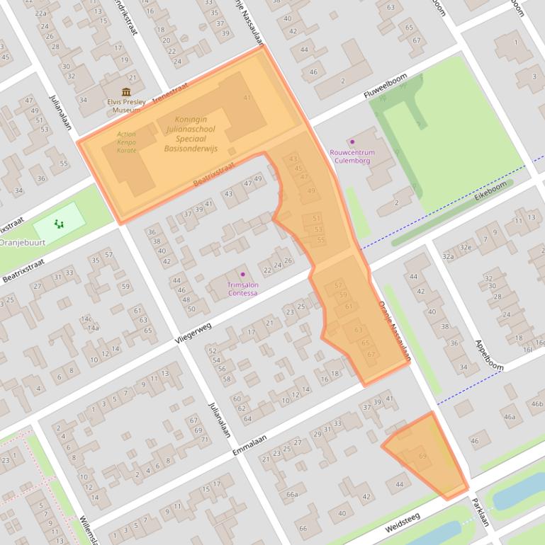 Kaart van postcodegebied 4101JS.