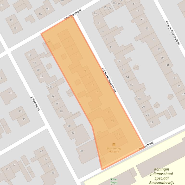 Kaart van postcodegebied 4101JV.