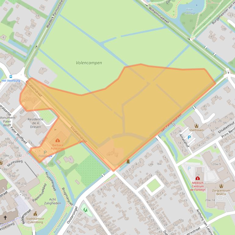 Kaart van postcodegebied 4101KL.