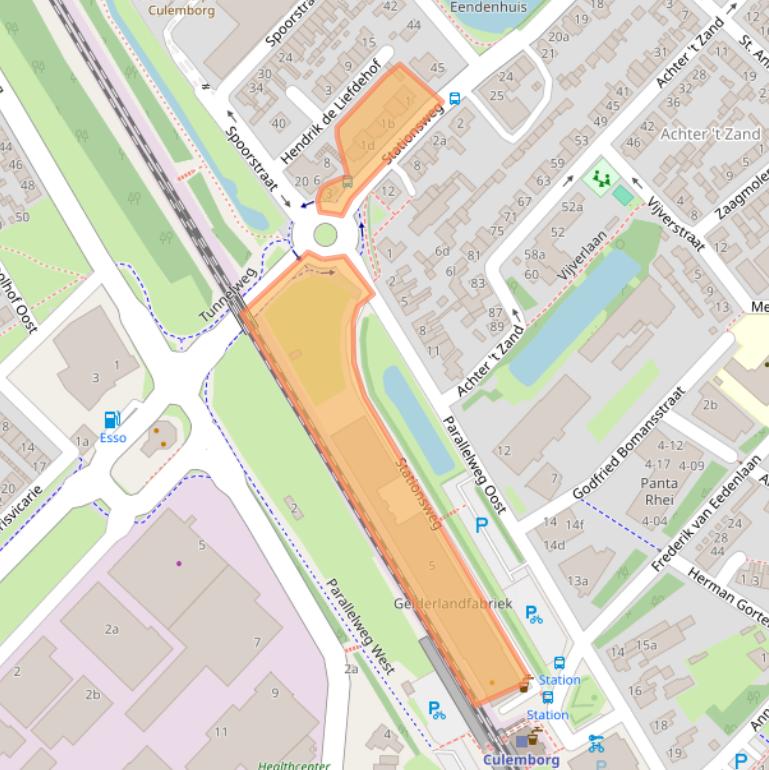 Kaart van postcodegebied 4101NG.