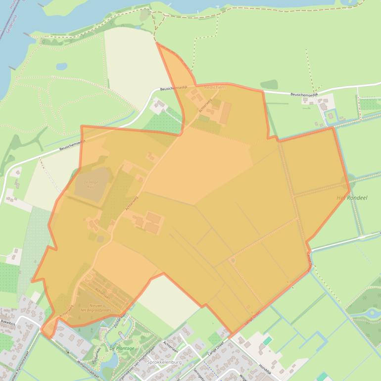 Kaart van postcodegebied 4101NW.