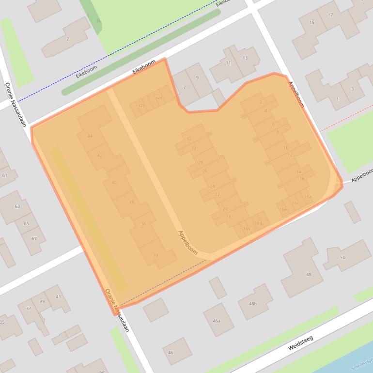 Kaart van postcodegebied 4101VG.